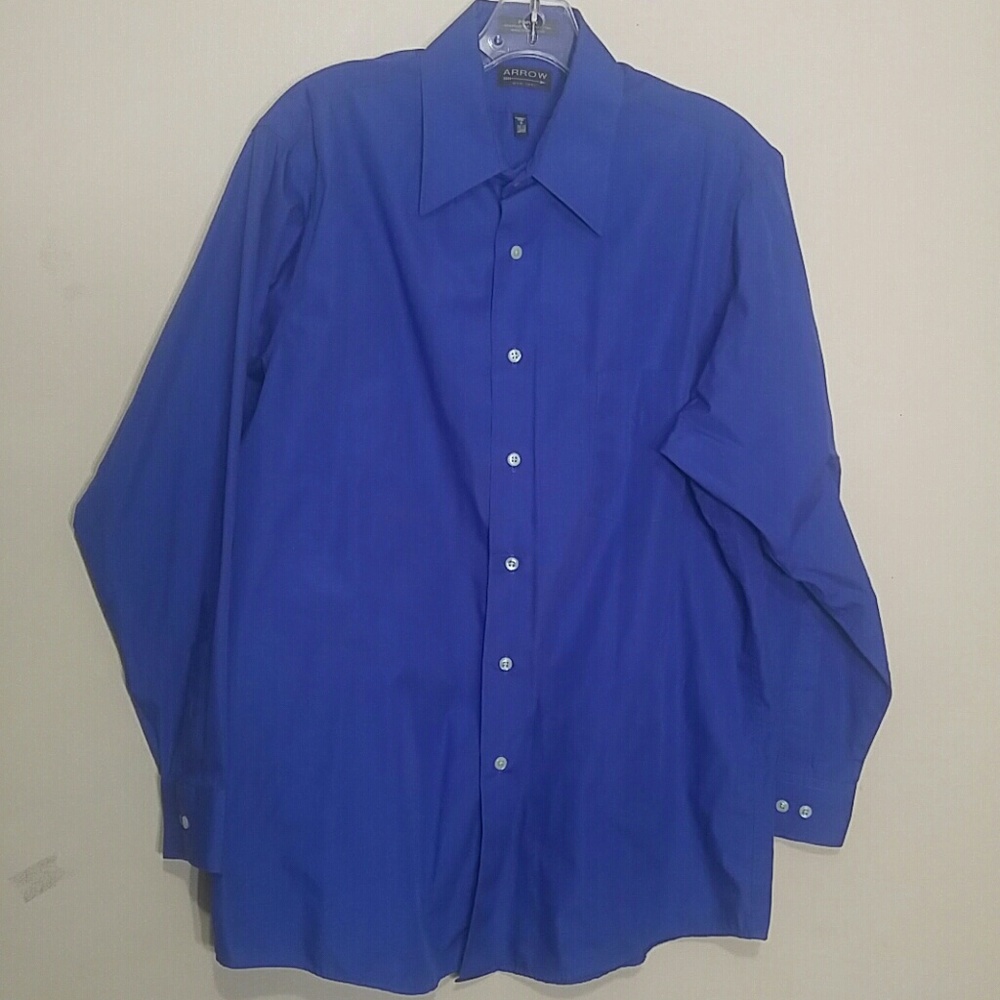 Long Sleeve Blue Dress Shirt.